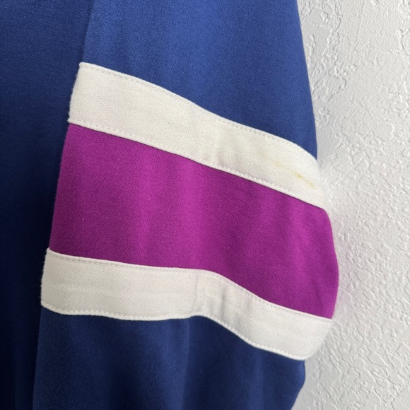 Vintage Pullover Shirt Grandpa Core 90s Preppy Pocket Navy 2X Knightsbridge - Picture 5 of 6